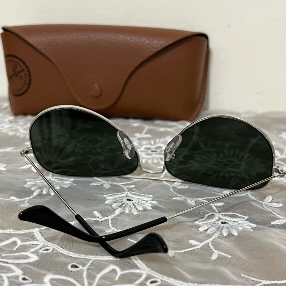 Ray-ban Authentic Aviators Large Silver Frames Reflective Lens RB 3025 Preppy